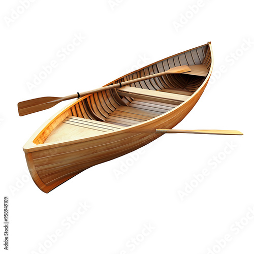 wooden canoe on the beach