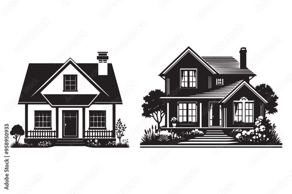 House silhouette vector illustration House silhouette vector illustration