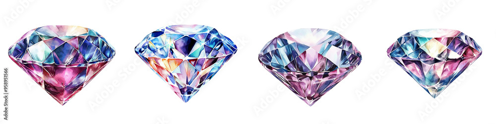 A collection of colorful diamonds showcasing unique cuts and vibrant reflections, perfect for luxury and jewelry designs. A collection of colorful diamonds showcasing unique cuts and vibrant reflections, perfect for luxury and jewelry designs.