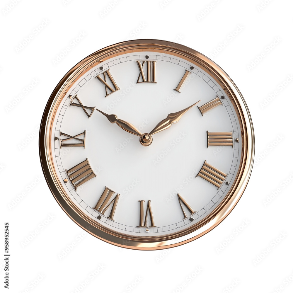 Fototapeta premium Elegant Clock Face with Roman Numerals