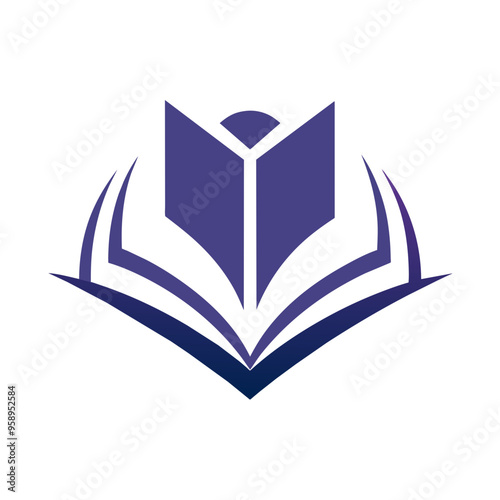  Logo for a bookshop with book and other stuffs vector art illustration photo