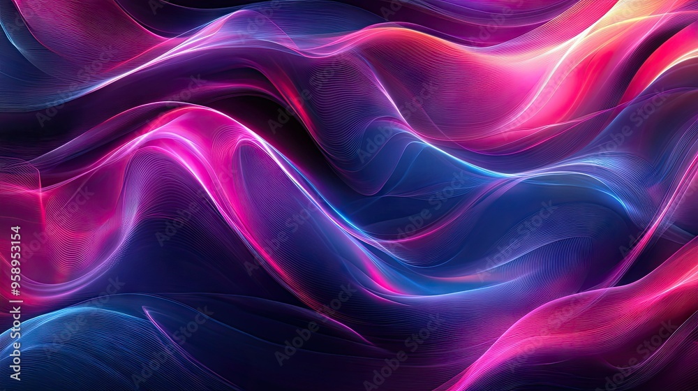 Modern abstract wave background with energetic curves and sleek design, perfect for high-tech and creative visuals in digital and print formats. Modern abstract wave background with energetic curves and sleek design, perfect for high-tech and creative visuals in digital and print formats.