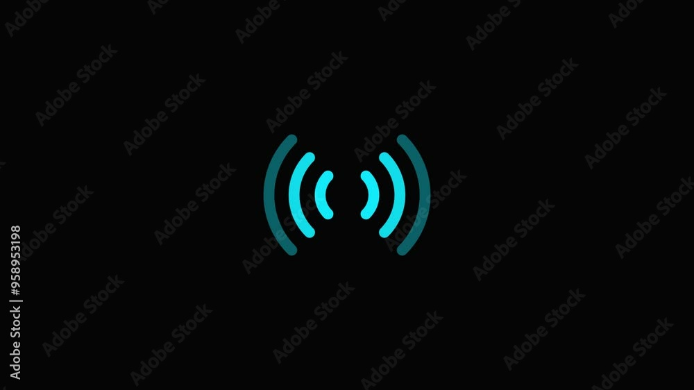 Animated of Wifi hotspot icon symbol signal. Wireless animation, alarm, broadcast, air, just drag and drop on your timeline concept.