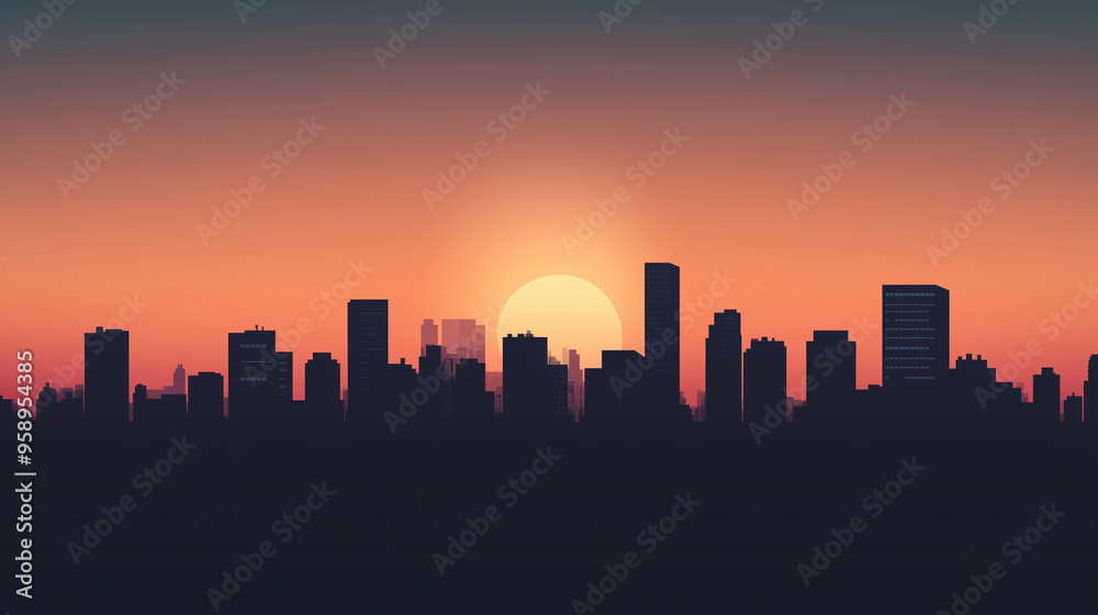 City in sunrise City in sunrise