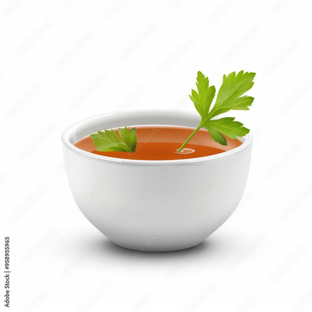 Fish sauce in a cup, culinary element, detailed illustration, rich brown, isolated on white background Fish sauce in a cup, culinary element, detailed illustration, rich brown, isolated on white background