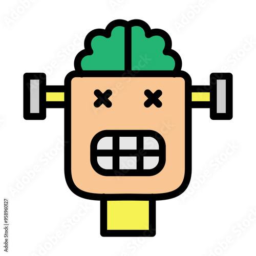 Robot Ghost Vector Filled Icon Design