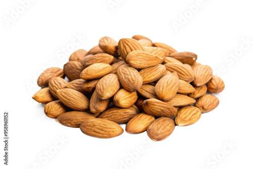 Isolated of almond nuts for healthy eating and snack ideas