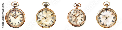 Collection of vintage pocket watches showcasing intricate designs and classic styles, perfect for timepiece enthusiasts.