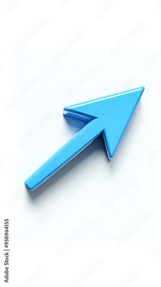 Dynamic 3D Blue Arrow Pointing Right with Lightning Bolt, White Background - Futuristic Technology Concept Dynamic 3D Blue Arrow Pointing Right with Lightning Bolt, White Background - Futuristic Technology Concept