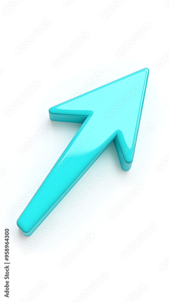 Dynamic 3D Turquoise Arrow Pointing Right with Lightning Bolt - Concept of Power and Progress Dynamic 3D Turquoise Arrow Pointing Right with Lightning Bolt - Concept of Power and Progress