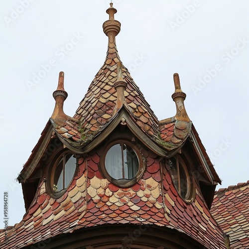 Stunning pointy roof design showcasing architectural elegance.