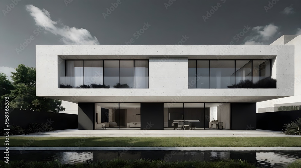 Luxury modern house design with unique concept. Luxury modern house design with unique concept.