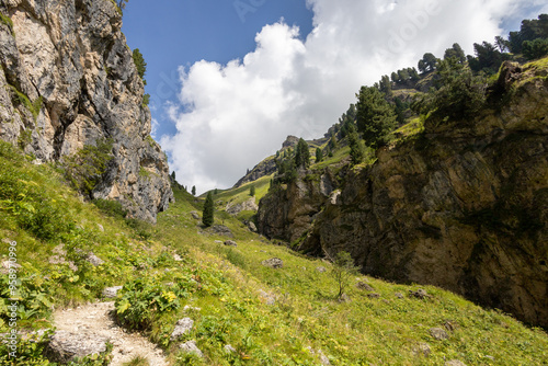 Val de Udai in the Catinaccio d'Antermoia group on the Dolomites.Trentino Alto Adige, Italy photo