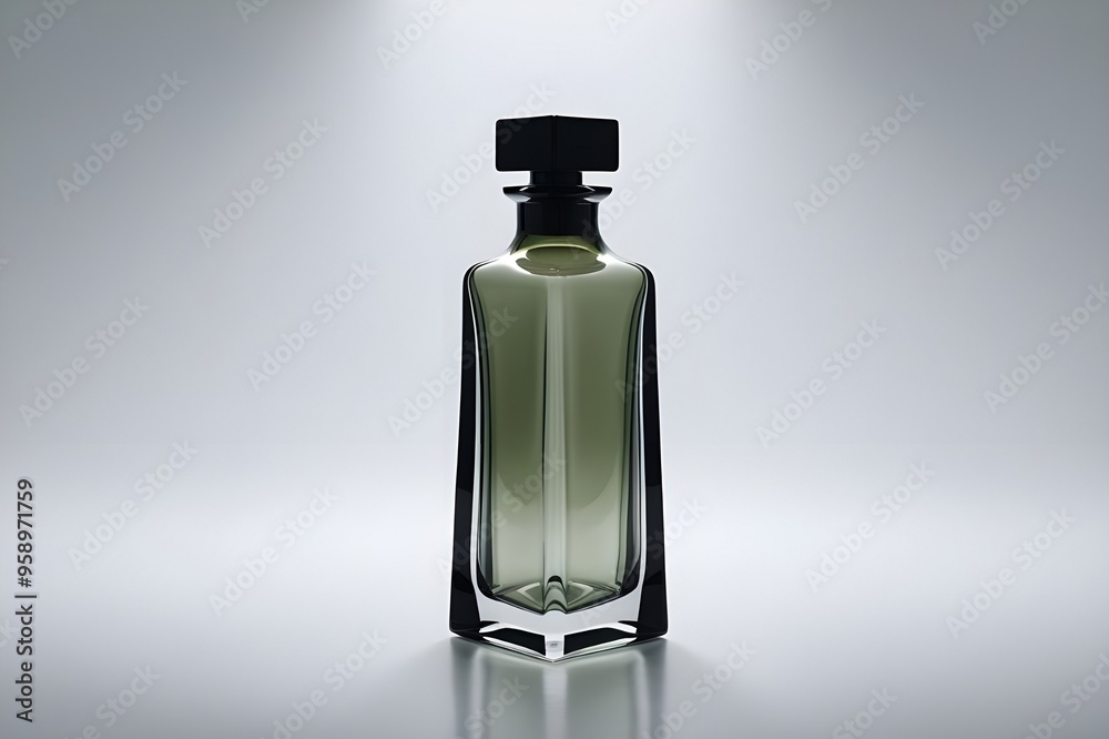 transparent glass bottle illustration by Artificial intelligence transparent glass bottle illustration by Artificial intelligence