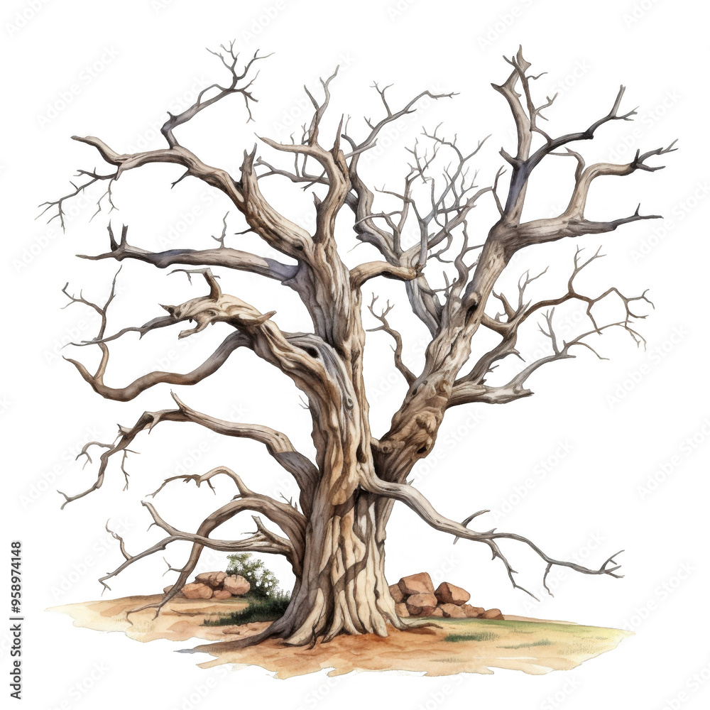 Dead Tree Isolated on a Transparent Background Dead Tree Isolated on a Transparent Background