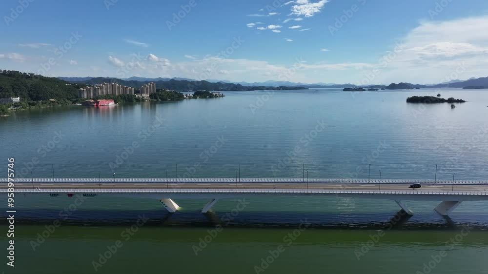 bridge over qiandao lake of hangzhou bridge over qiandao lake of hangzhou