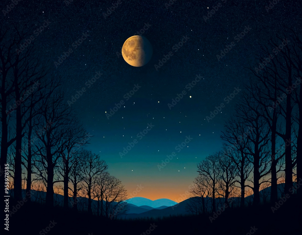 Naklejka premium night