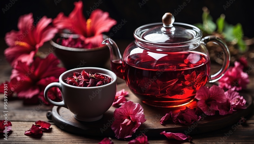 Fototapeta premium cup of carcade tea