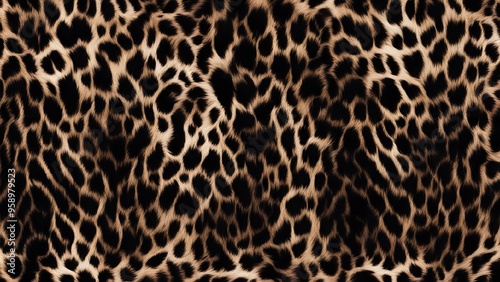  leopard skin real hair, fashionable stylish background