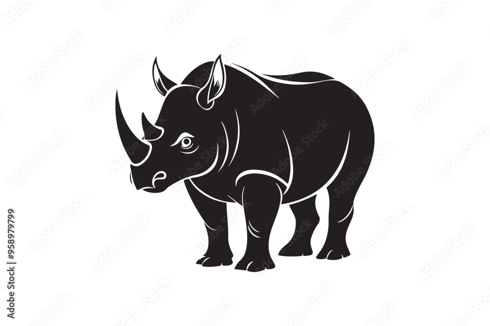 Rhinoceros silhouette vector illustration, Rhinoceros silhouette vector, Rhinoceros silhouette Rhinoceros silhouette vector illustration, Rhinoceros silhouette vector, Rhinoceros silhouette