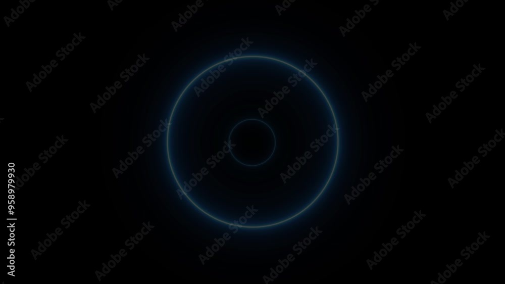 Blue Neon Radio Waves Animation Background. Blue Neon Radio Waves Animation Background.