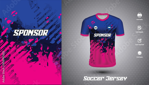 Soccer jersey design for sublimation or sports t-shirt design for cricket football
