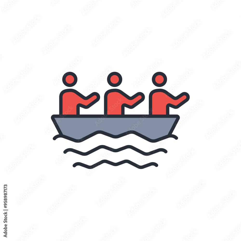refugee icon. vector.Editable stroke.linear style sign for use web design,logo.Symbol illustration. refugee icon. vector.Editable stroke.linear style sign for use web design,logo.Symbol illustration.
