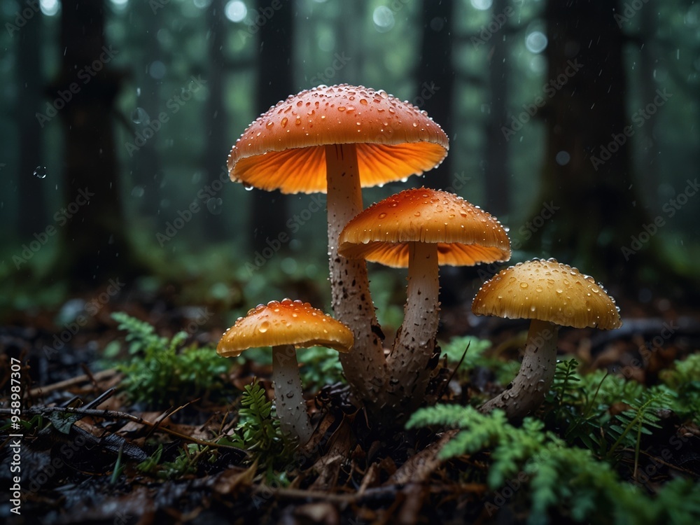Fototapeta premium mushrooms in the forest