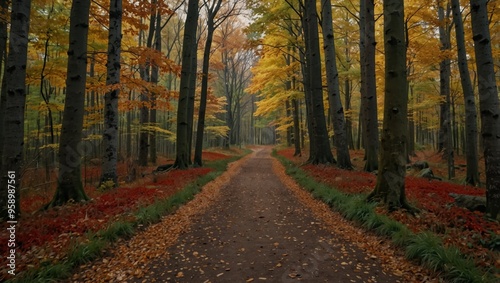 path in autumn forest