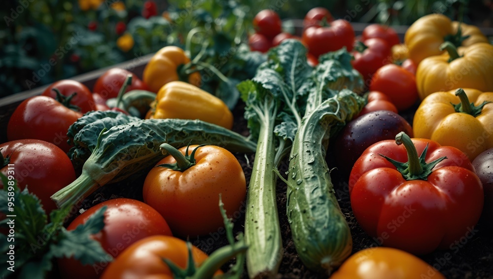 fresh vegetables in the basket fresh vegetables in the basket