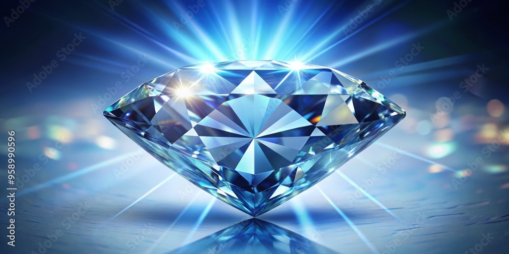 Diamond Radiance, Blue Light, Crystal Clarity, Gemstone, Sparkle, Reflection Diamond Radiance, Blue Light, Crystal Clarity, Gemstone, Sparkle, Reflection
