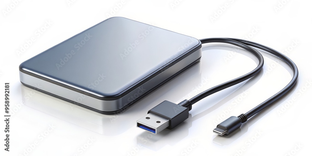 External Hard Drive with USB and USB-C Cable, External Storage, Data Transfer, Backup External Hard Drive with USB and USB-C Cable, External Storage, Data Transfer, Backup
