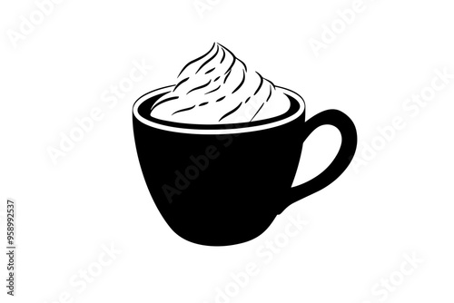 vector silhouette of a Classic Hot Chocolate