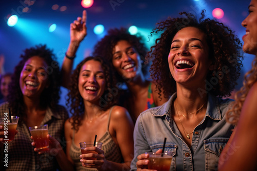 Group of Friends Celebrating at a Party photo