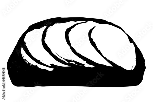 vector silhouette of a Creamy Avocado