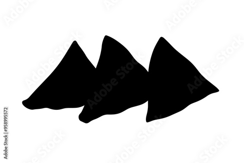 vector silhouette of a Exotic Samosas