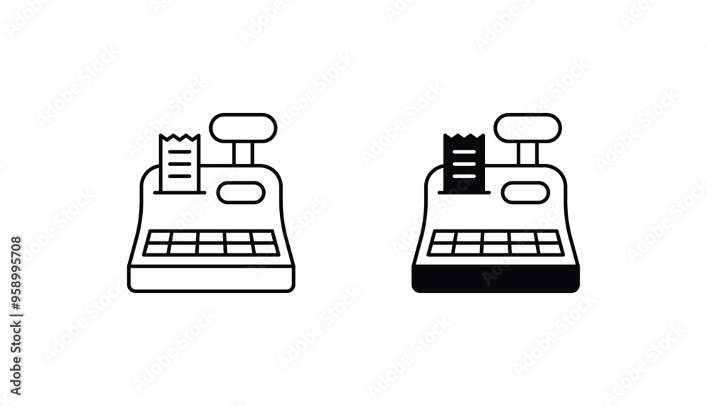 Cashier icon design with white background stock illustration Cashier icon design with white background stock illustration
