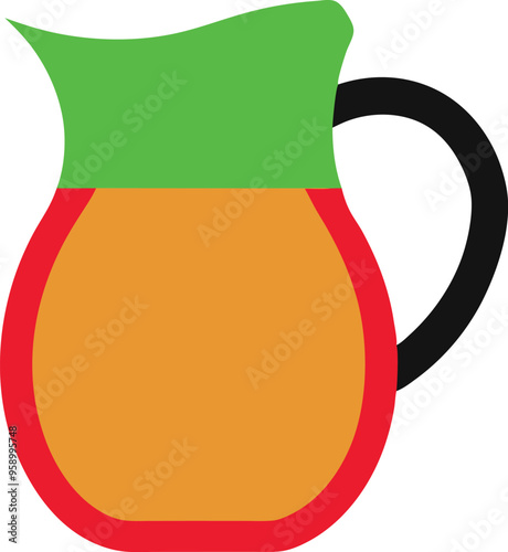 A sleek and clean cider jug outline capturing the essence of traditional craftsmanship
