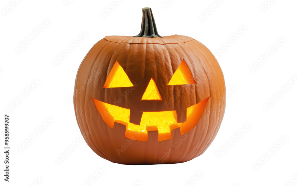A carved jack-o-lantern glowing warmly on a Halloween night brings festive charm to autumn celebrations A carved jack-o-lantern glowing warmly on a Halloween night brings festive charm to autumn celebrations