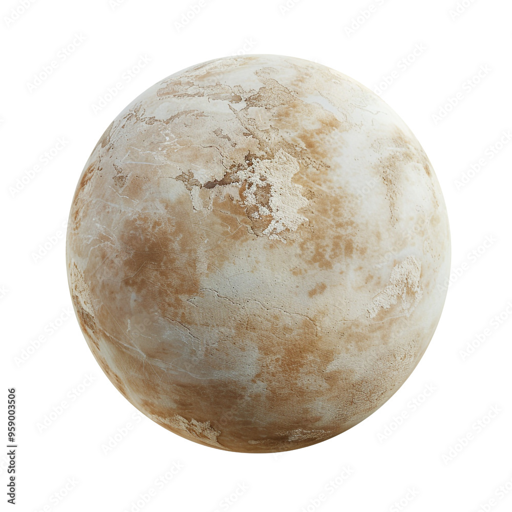 A Rendered Planet in Outer Space with a White and Brown Color Palette A Rendered Planet in Outer Space with a White and Brown Color Palette
