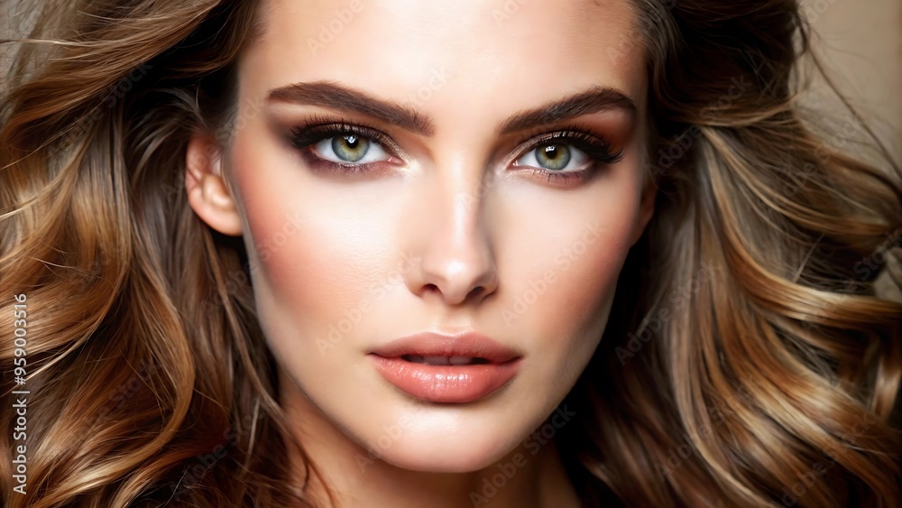 A Woman Model With Natural Makeup A Woman Model With Natural Makeup