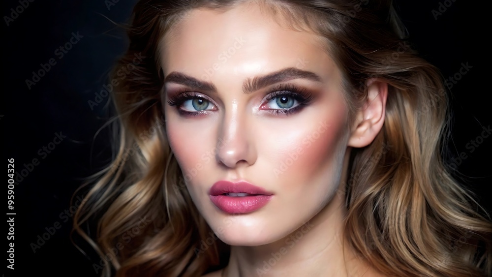 Fototapeta premium A Woman Model With Natural Makeup