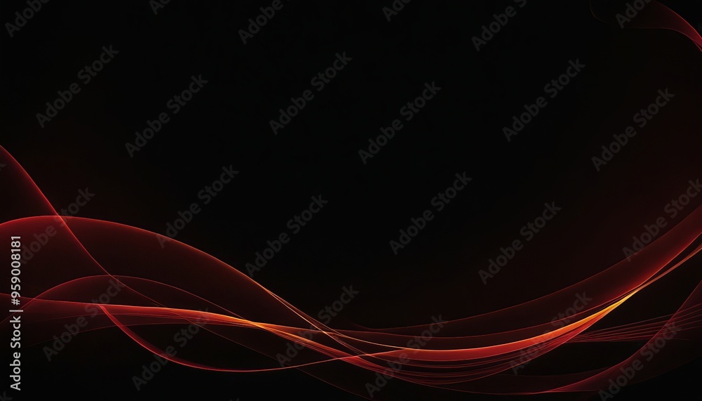 Abstract black background with red and orange waves. Abstract black background with red and orange waves.