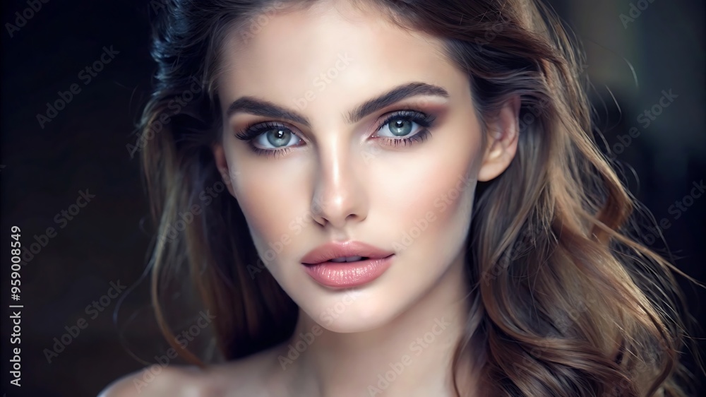 Obraz premium A Woman Model With Natural Makeup