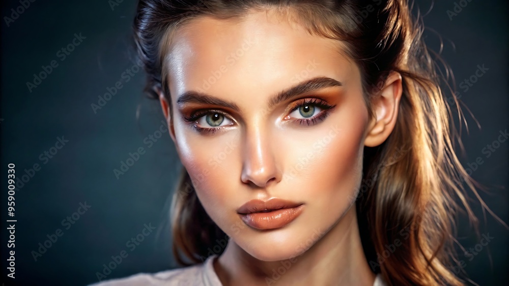 Fototapeta premium A Woman Model With Natural Makeup