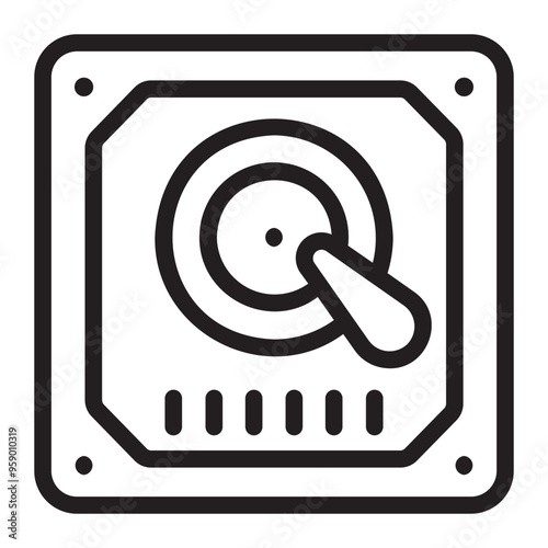 hdd line icon
