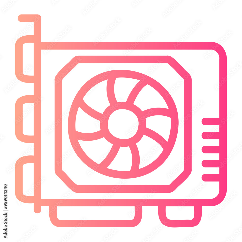 graphic card gradient icon