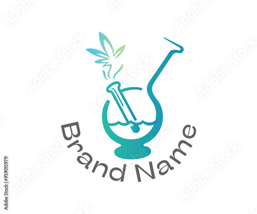 Cannabis logo icon design template elements. Usable for Branding and Business Logos.
