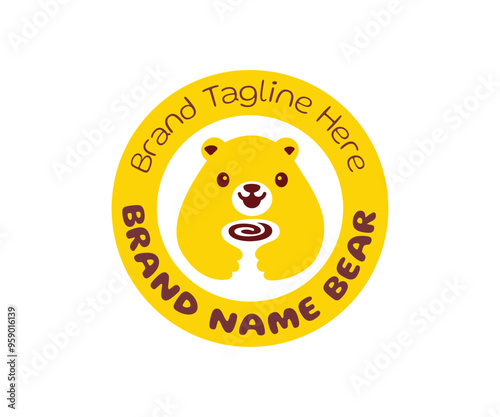 Bear logo icon design template elements. Usable for Branding and Business Logos.
