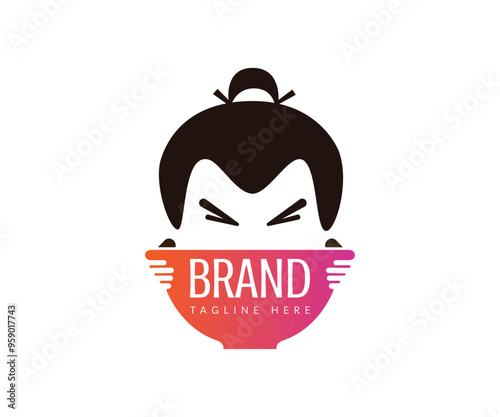 Sumo wrestler logo icon design template elements. Usable for Branding and Business Logos.

